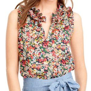 EUC J.Crew Liberty Thorpe Ruffle Blouse in Size 0